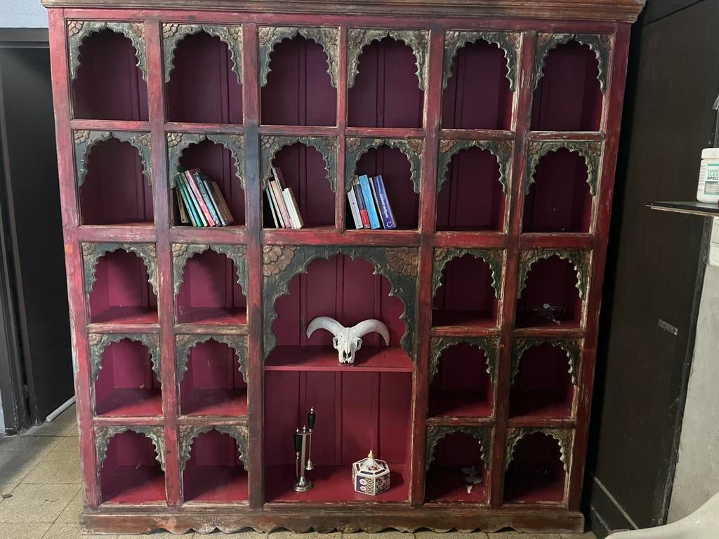 Style indien - fait main - bibliothèque originale, Enlèvement
