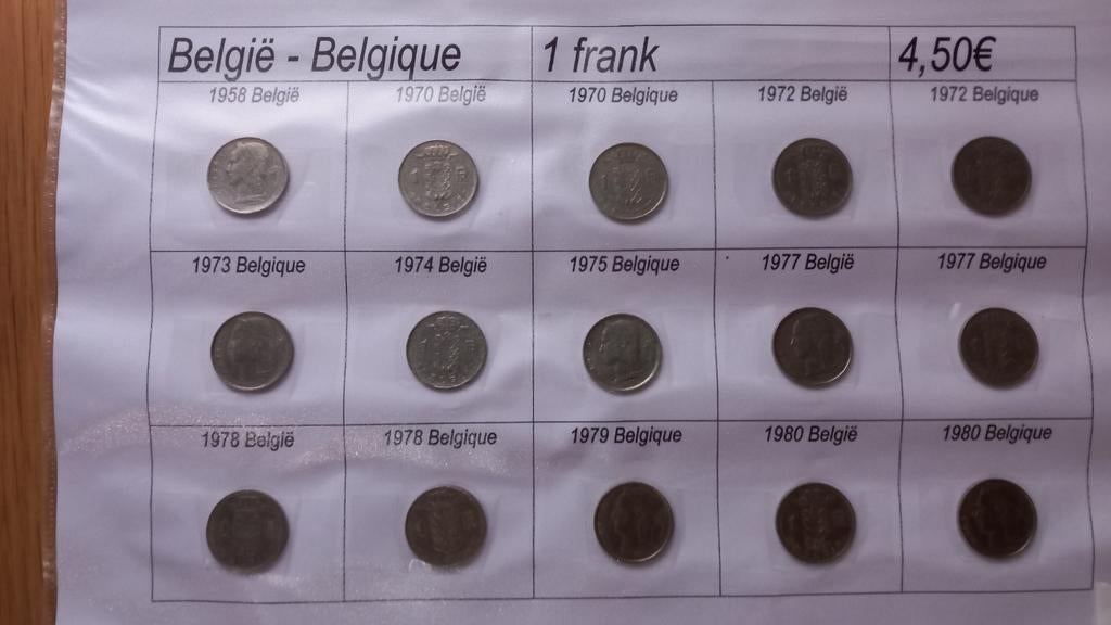 Monnaies belges (44), Enlèvement ou Envoi, Monnaie