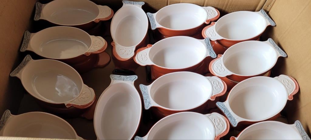Set van 10 nieuwe echte keramische terrineschalen voor de ke, Ophalen, Nieuw, Keramiek