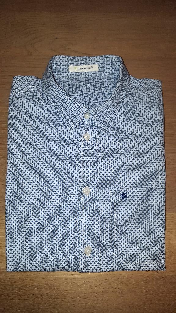 Zomerhemd Terre Bleue maat 152 korte mouwen ALS NIEUW, Kinderen en Baby's, Overhemd of Blouse, Nieuw, Ophalen of Verzenden, Jongen