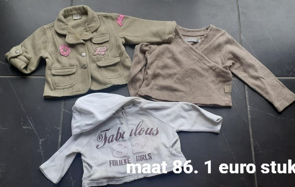 Truien en vestjes meisjes maat 86. 1 euro stuk, Ophalen of Verzenden, Gebruikt