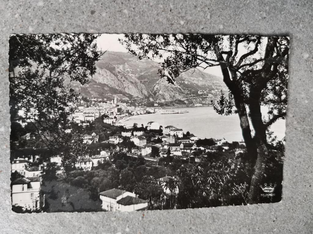 carte postale ancienne petit format - Menton - Cap Martin, Enlèvement ou Envoi, 1940 à 1960, Affranchie, France