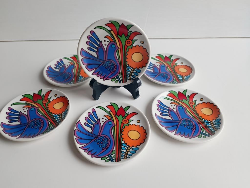 Lot de 6 sous verres Villeroy boch acapulco.
