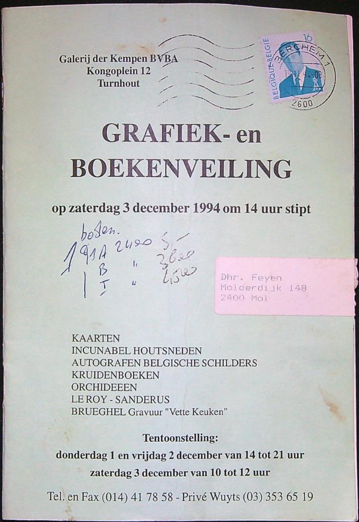 Gezocht : Galerij der Kempen veiling van 03 12 1994, Ophalen