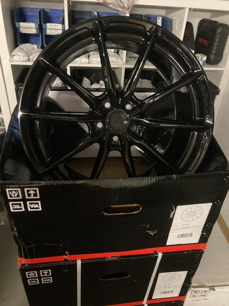 NIEUWE Velgenset JR37 20x10 ET45 5x112 gloss black, Ophalen of Verzenden