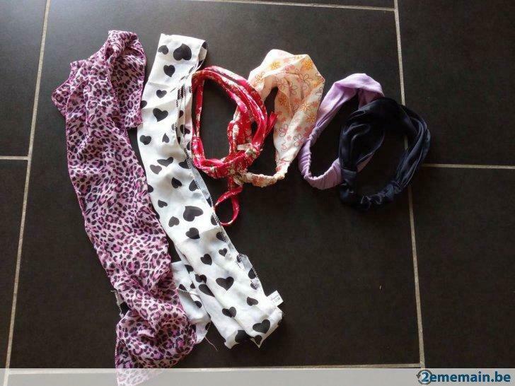 (¨) Lot de 5 bandanas + 1 serre-tête, Ophalen, Gebruikt, Meisje