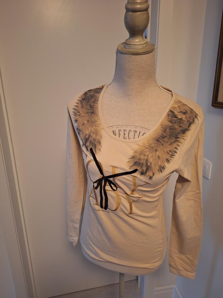 T shirt met lange mouwen, River woods, Ophalen of Verzenden, Zo goed als nieuw, Beige
