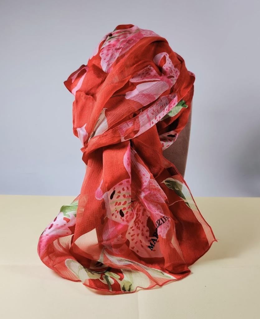 Marc Rozier Paris Foulard scarf sjaal100% zijde 36 x 140, Kleding | Dames, Ophalen, Zo goed als nieuw, Sjaal