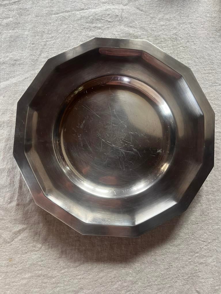 Assiette en metal blanc 45, Maison & Meubles, Enlèvement