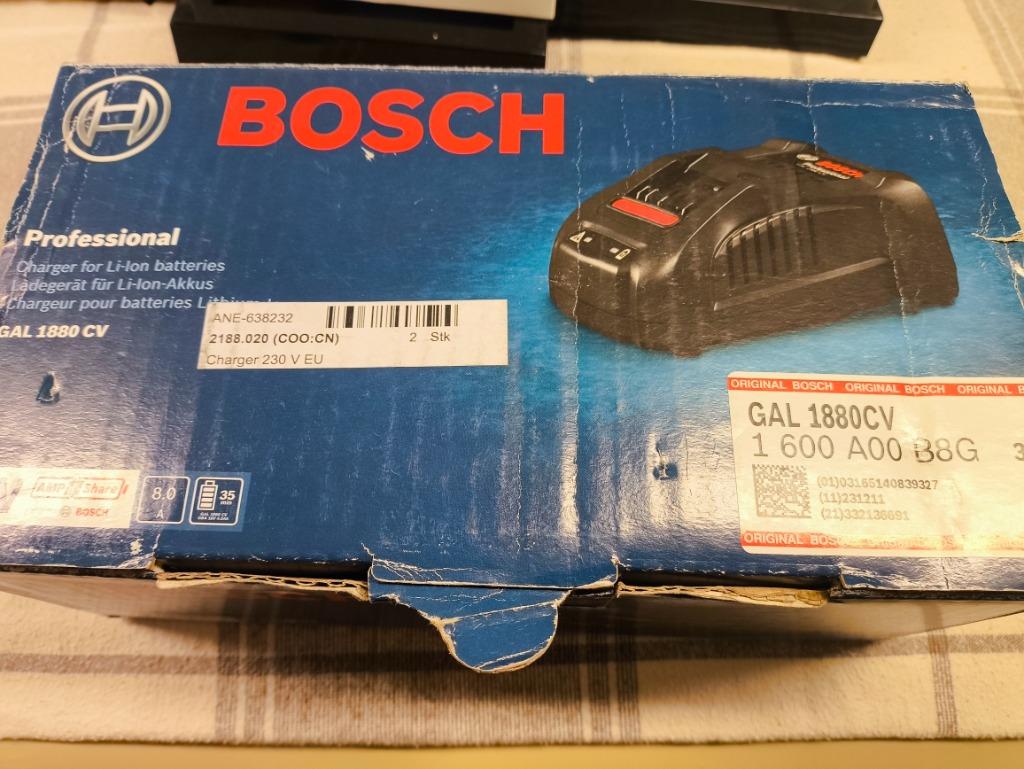 Bosch GAL 1880 CV snellader 18V Li-ion - 8.0Ah, Ophalen of Verzenden, Zo goed als nieuw