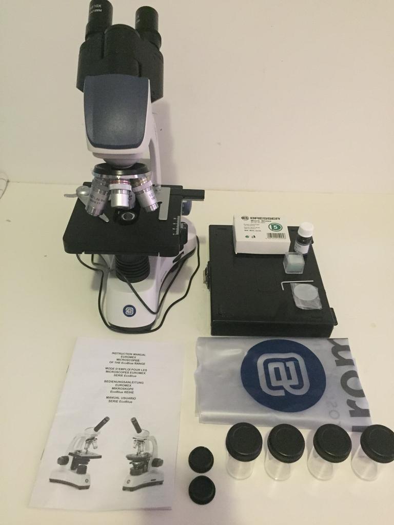 Microscope binoculaire neuf + accessoires, Ophalen, Nieuw
