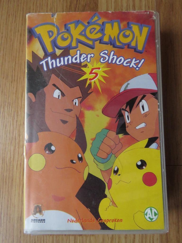 Pokémon Thunder Shock! 5 NL, Gebruikt, Tekenfilm, Alle leeftijden, Ophalen of Verzenden