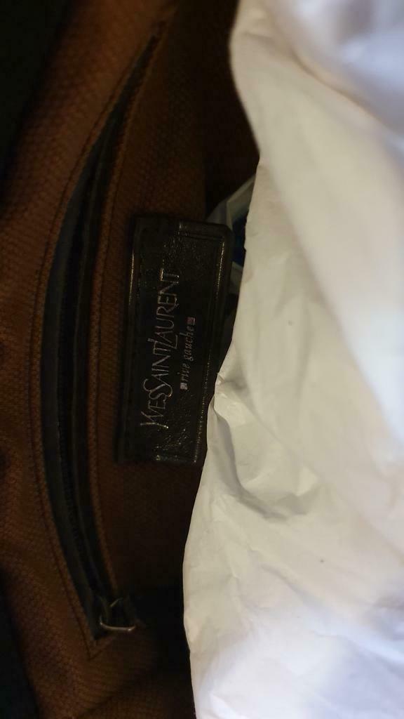 Yves Saint Laurent dames handtas, Ophalen, Bruin, 20 tot 30 cm, 35 tot 55 cm