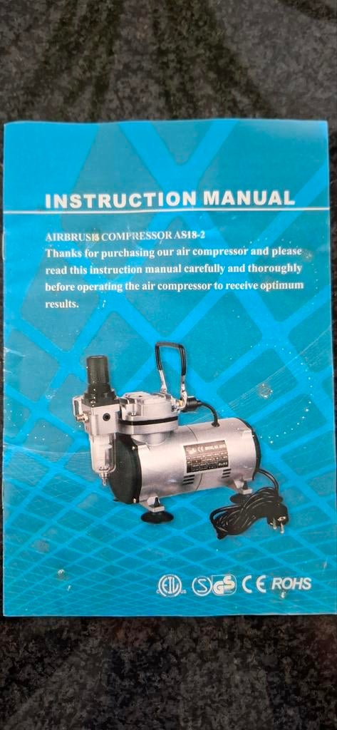 Airbrush compressor AS18-2, Hobby en Vrije tijd, Ophalen of Verzenden, Nieuw