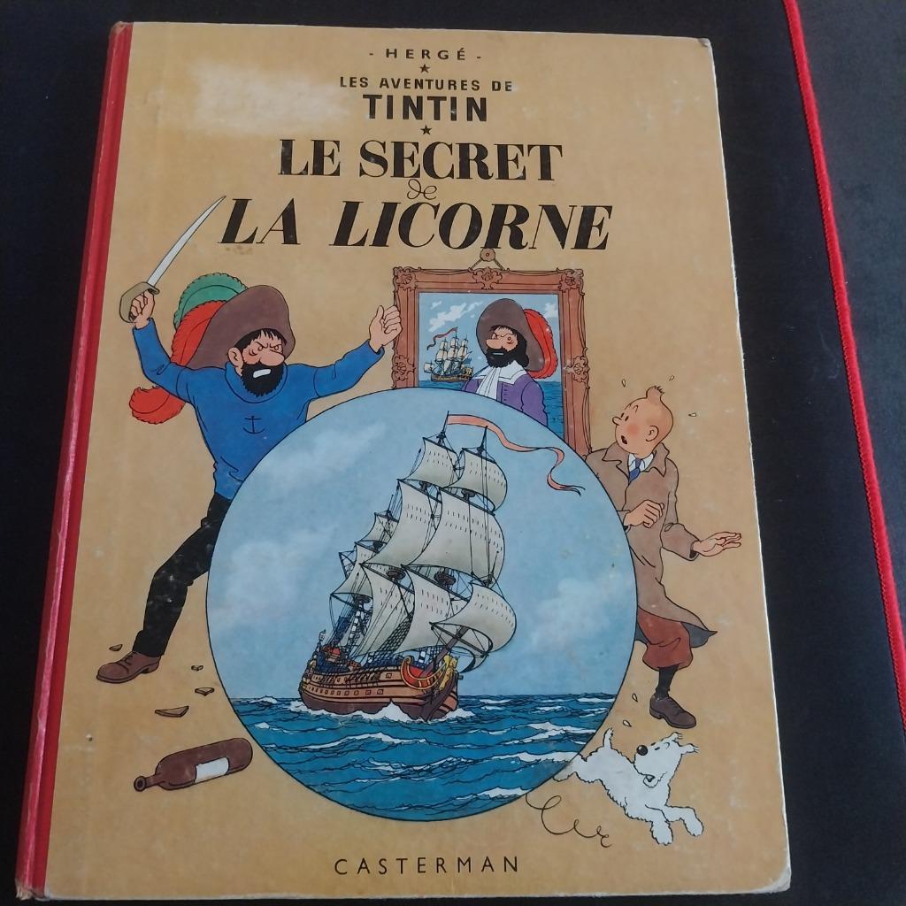 BD TINTIN " LE SECRET DE LA LICORNE" édition 1958, Une BD, Enlèvement, Utilisé, HERGE