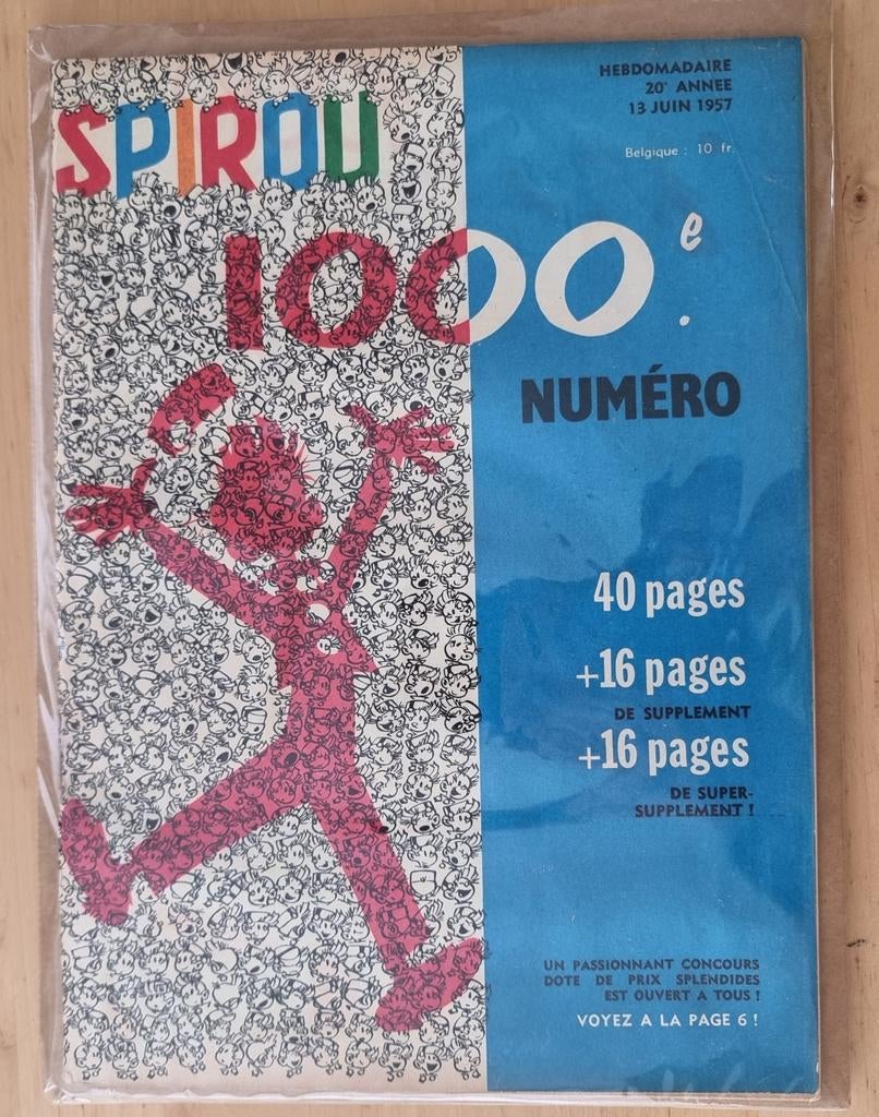 Spirou 1000 complet / Dupuis 1957 / Franquin, Ophalen of Verzenden, Gelezen