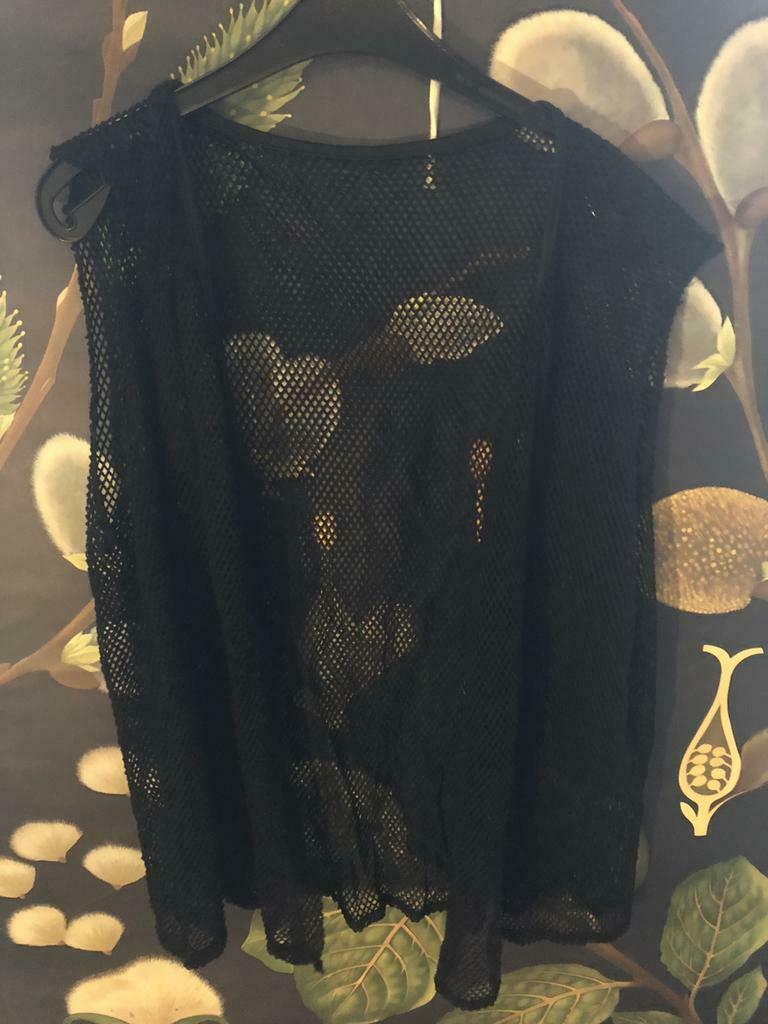 Vintage gilet netstof, Vêtements | Femmes, Enlèvement ou Envoi, Porté, Taille 42/44 (L), Noir