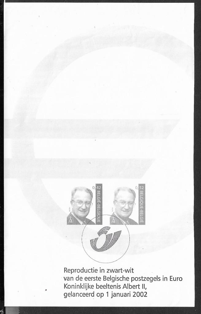 ZWART WIT koningen Albert  II, Postzegels en Munten, Postzegels | Europa | België, Ophalen of Verzenden