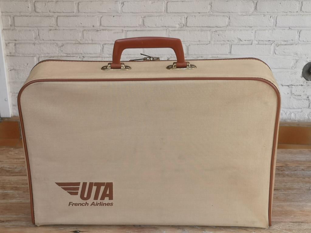 UTA France Airlines...koffertje/handtas...jaren 60's !!, Handtassen en Accessoires, Koffers, Ophalen of Verzenden