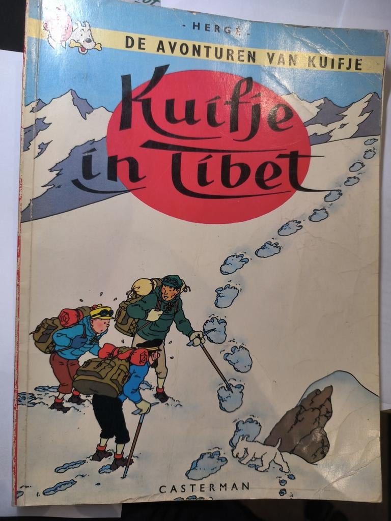 Kuifje in Tibet , herdruk 1979, Eén stripboek, Herge, Ophalen, Gelezen