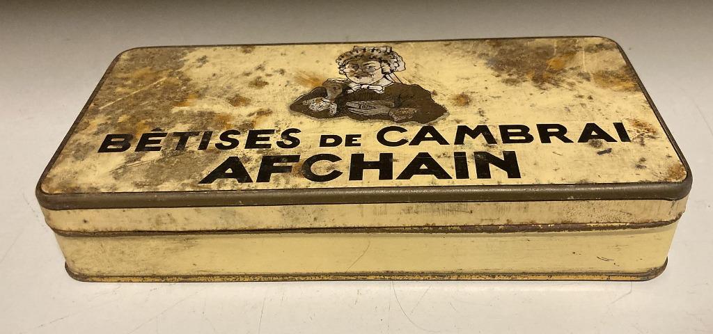 Vintage blik Betises de Cambrai - Afchain, Enlèvement ou Envoi, Utilisé, Autre, Autres marques