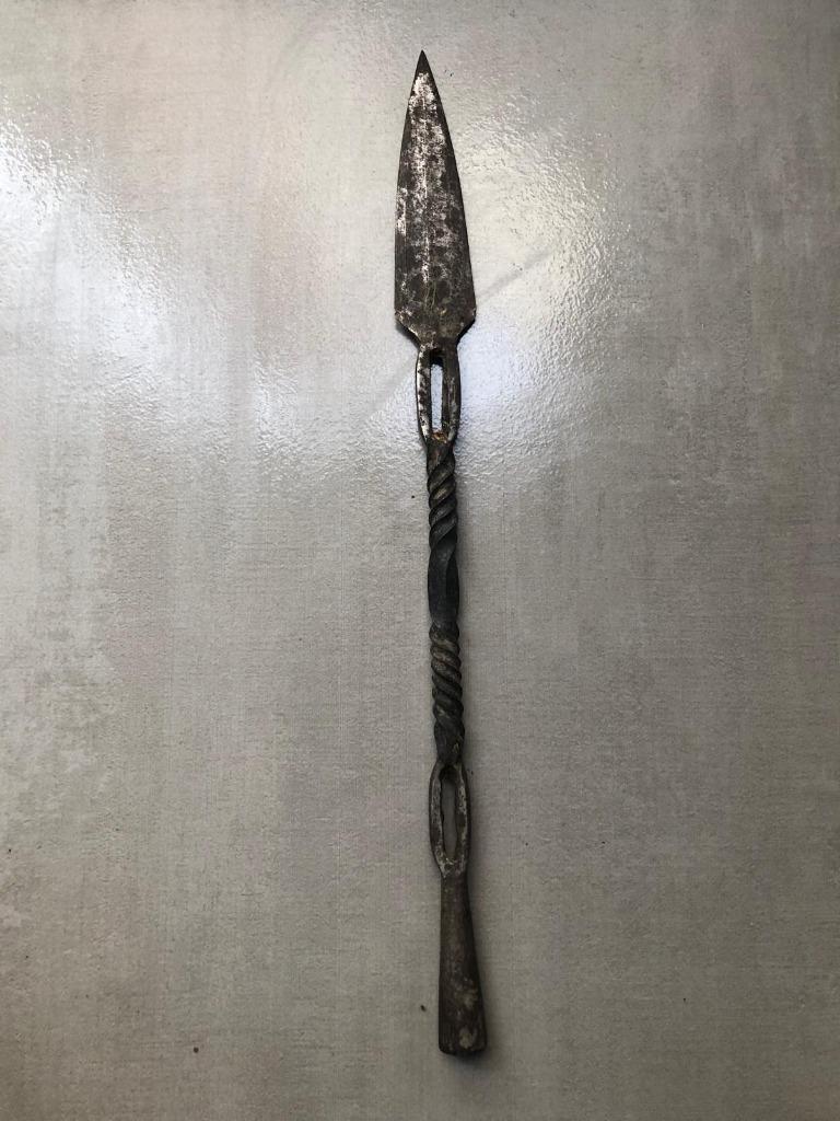 Antieke ijzeren speer 38 cm, Antiek en Kunst, Kunst | Niet-Westerse kunst, Verzenden