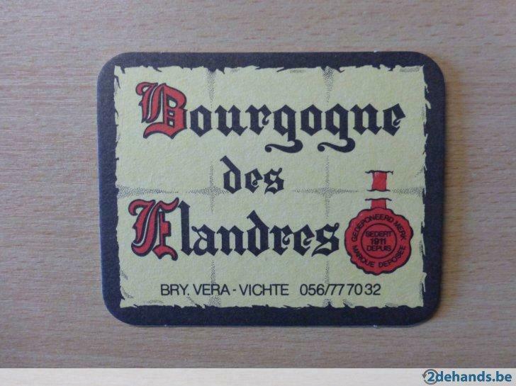 1 bierviltje bourgogne des flanders brouwerij vera vichte, Verzamelen, Ophalen of Verzenden, Gebruikt