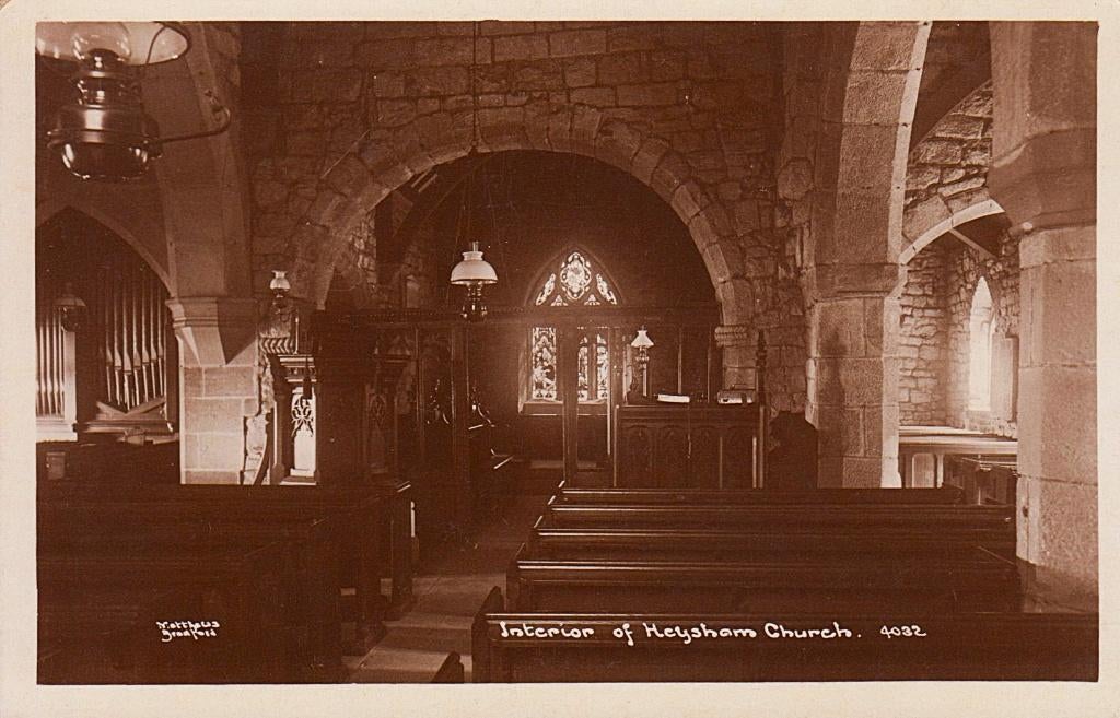1929 - ENGELAND - Heysham: Interior Church, Verzamelen, Postkaarten | Buitenland, Ongelopen, Engeland, 1920 tot 1940, Verzenden