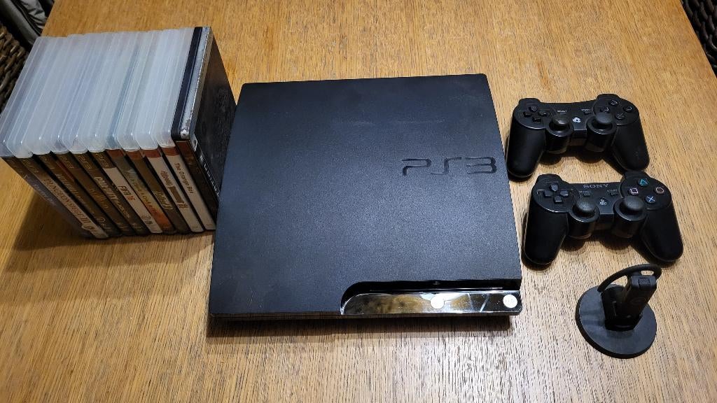 Playstation 3 (PS3 Fat) + Jeux, Avec 1 manette, Phat, Enlèvement, Utilisé