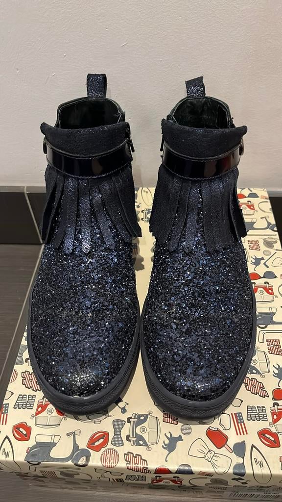 Blauwe bottines River Woods maat 39, Kinderen en Baby's, Kinderkleding | Schoenen en Sokken, Gebruikt, Schoenen, Meisje, Ophalen of Verzenden