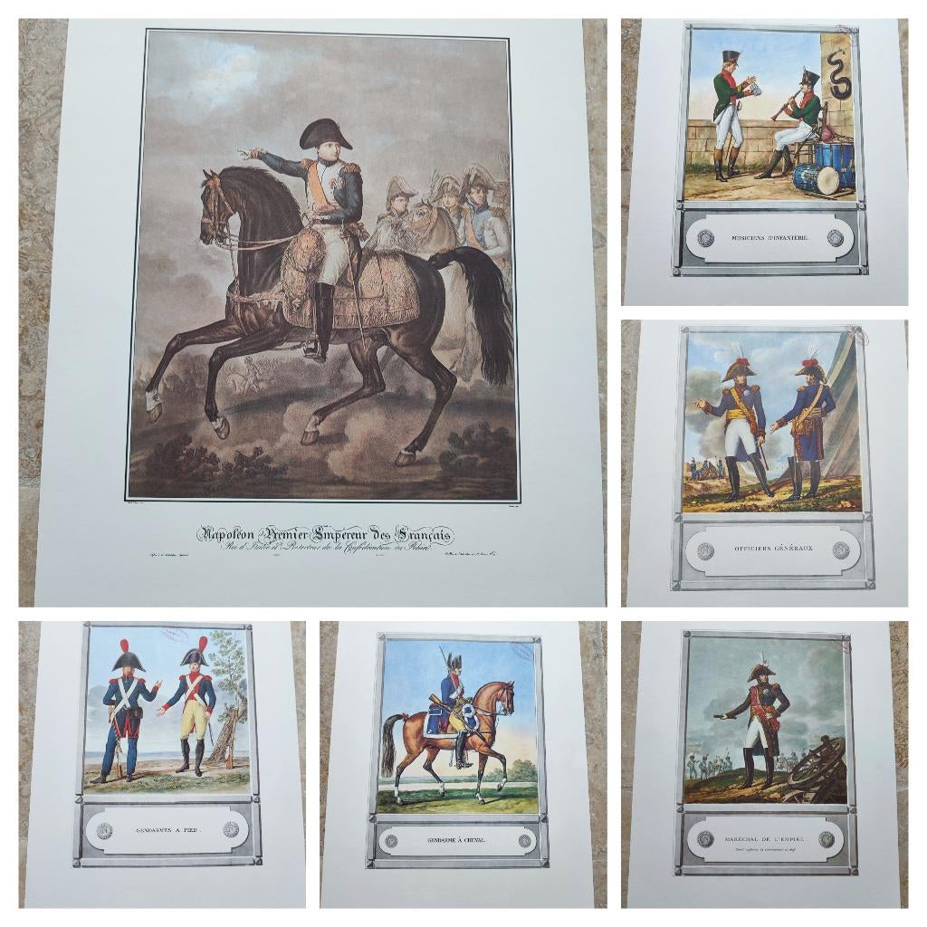Uniformes Armée Française sous Napoléon, 11 planches 28 x 38, Collections, Enlèvement ou Envoi, Autres, Autres types