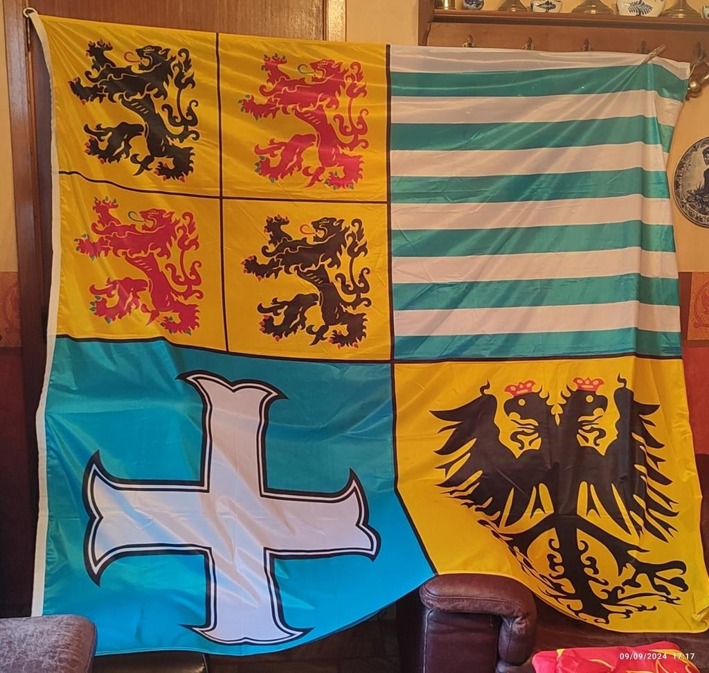 Grand drapeau du Hainaut ., Enlèvement ou Envoi, Utilisé