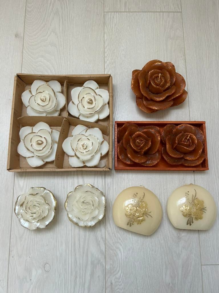 Set van decoratieve kaarzen, Ophalen of Verzenden, Zo goed als nieuw