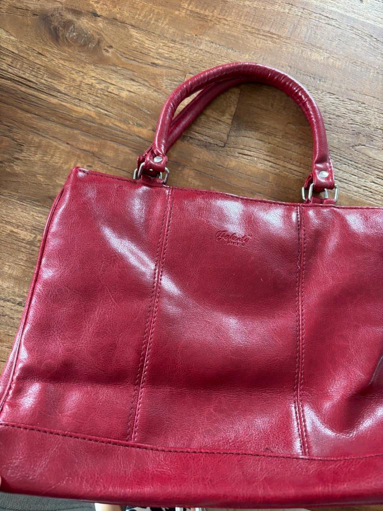 Handtas vintage, Ophalen of Verzenden, Zo goed als nieuw, Rood, Handtas