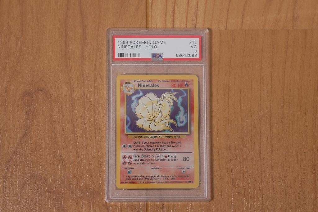 Ninetales Holo — Kit de base Unlimited 1999 — PSA 3, Envoi, Utilisé, Cartes en vrac