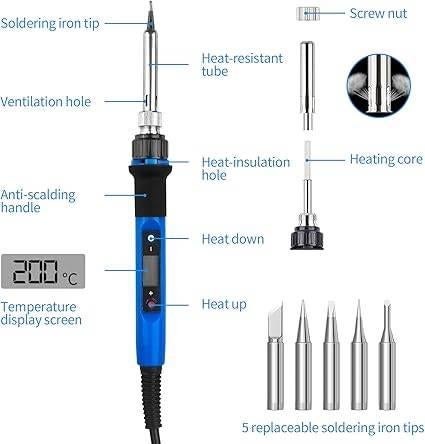 Kit fer à souder 80 W | LIVRAISON GRATUITE, Neuf, -, -, WINGLUE