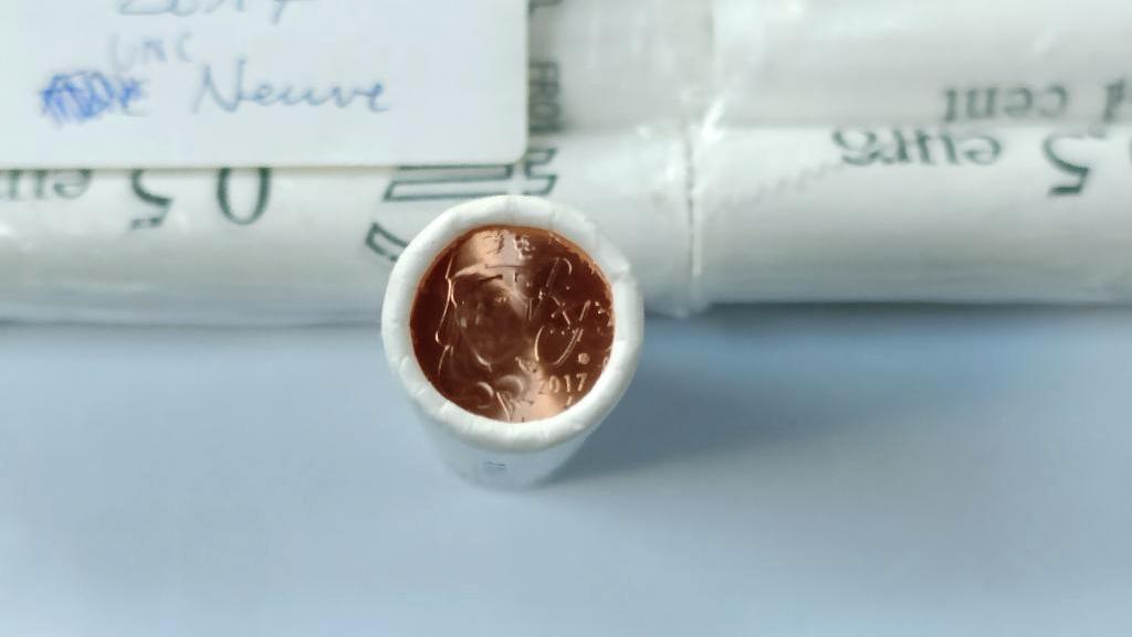 EURO France 13 Rollen van 1 cent 2017 UNC, Postzegels en Munten, Munten | Europa | Euromunten, Ophalen of Verzenden, Frankrijk