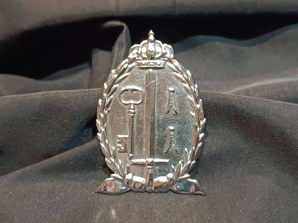 3 kepie insignes - cipier/gevangenisbewaarder (Belgie), Ophalen of Verzenden, Nieuw, Overige onderwerpen, Speldje of Pin