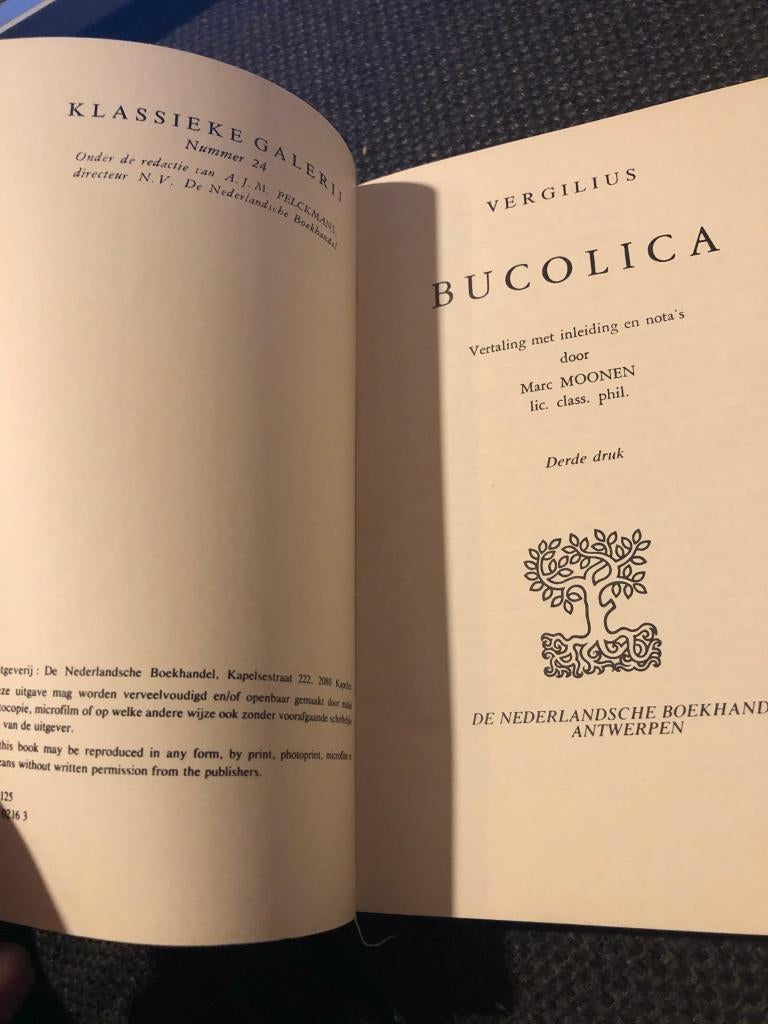Klassieke galerij nr 24: Bucolica - Vergilius, Boeken, Gelezen, België, Vergilius, Ophalen of Verzenden