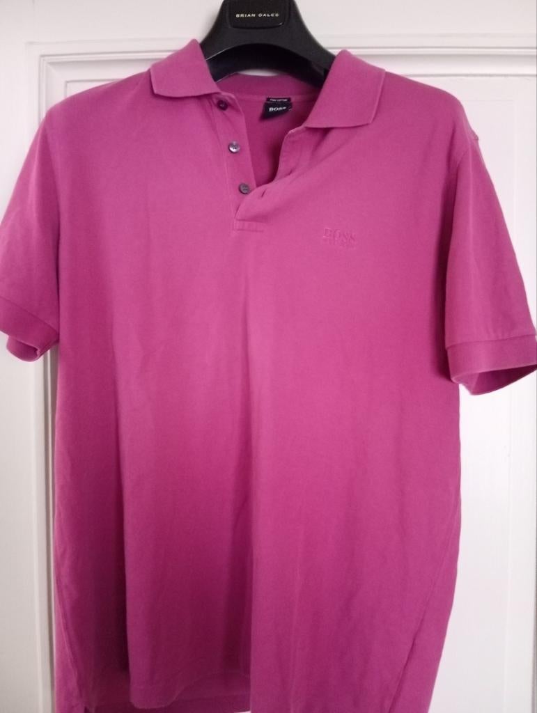 Hugo Boss - pink polo, L, Ophalen of Verzenden
