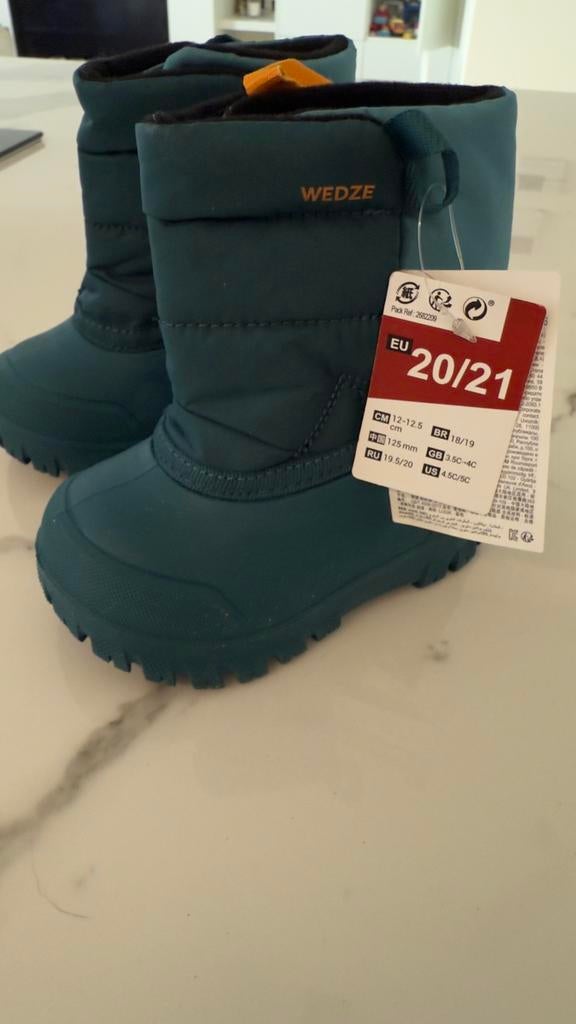 WEDZE Sneeuwlaarzen voor peuters sleeën WARM turquoise, Jongen of Meisje, Nieuw, Ophalen of Verzenden, Laarzen