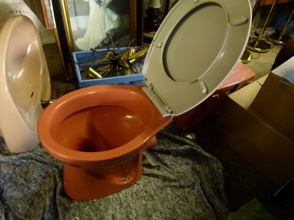 vintage toilet vloermodel Ideal carneool 70er, Enlèvement, Maison et Meubles