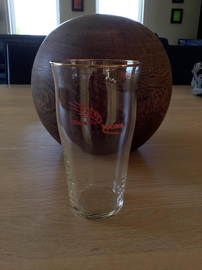 Verre bière brasserie grain d’orge 33 cl, Collections, Comme neuf