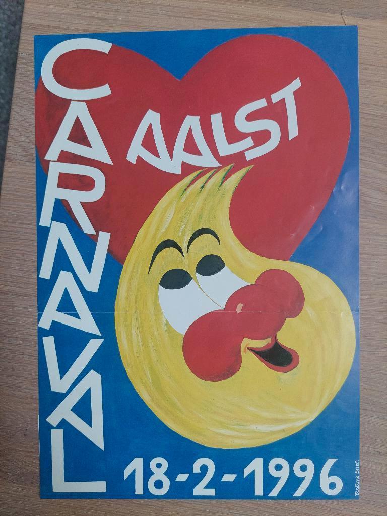 Grote Affiche carnaval Aalst 1996, Verzamelen, Ophalen, Zo goed als nieuw