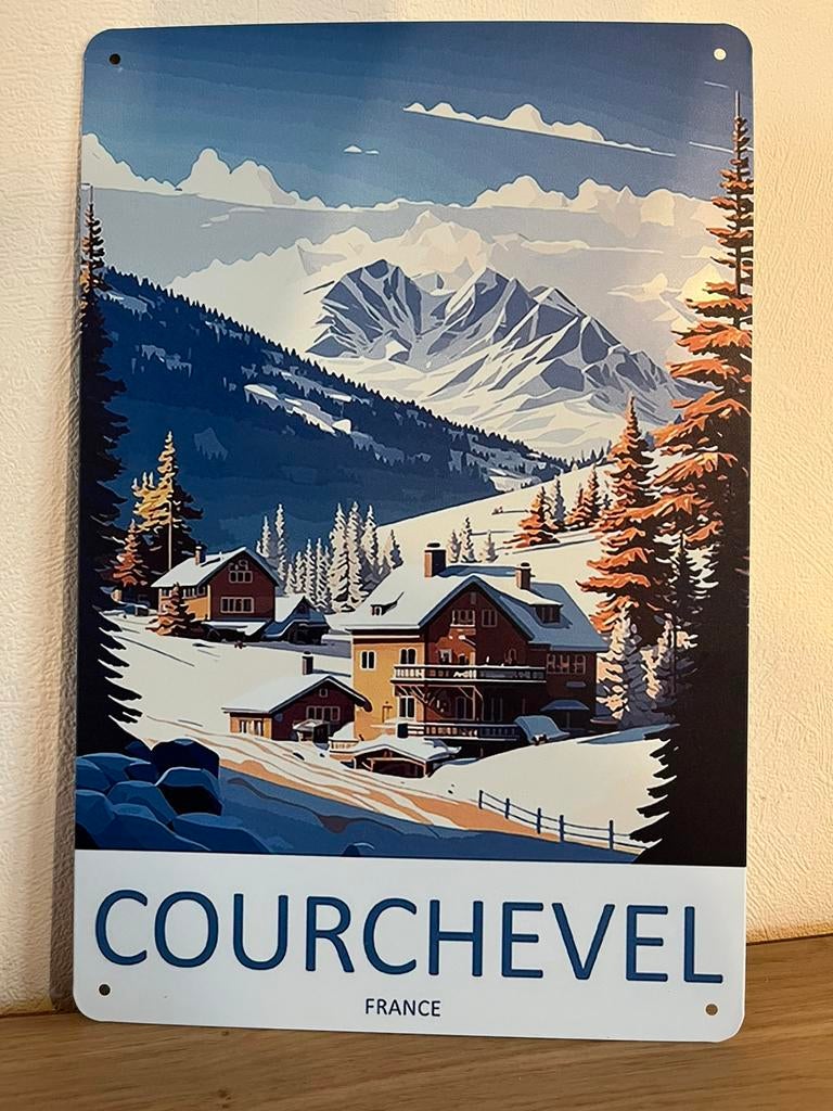 Metalen plaat van Courchevel, Ophalen of Verzenden, Zo goed als nieuw