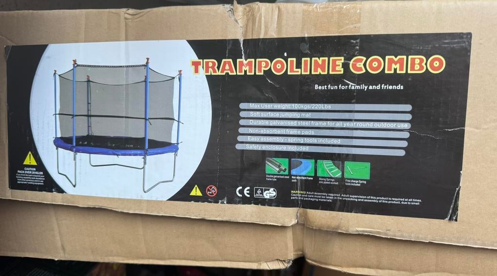 Ensemble de trampoline neuf dans sa boîte, Enlèvement, Comme neuf