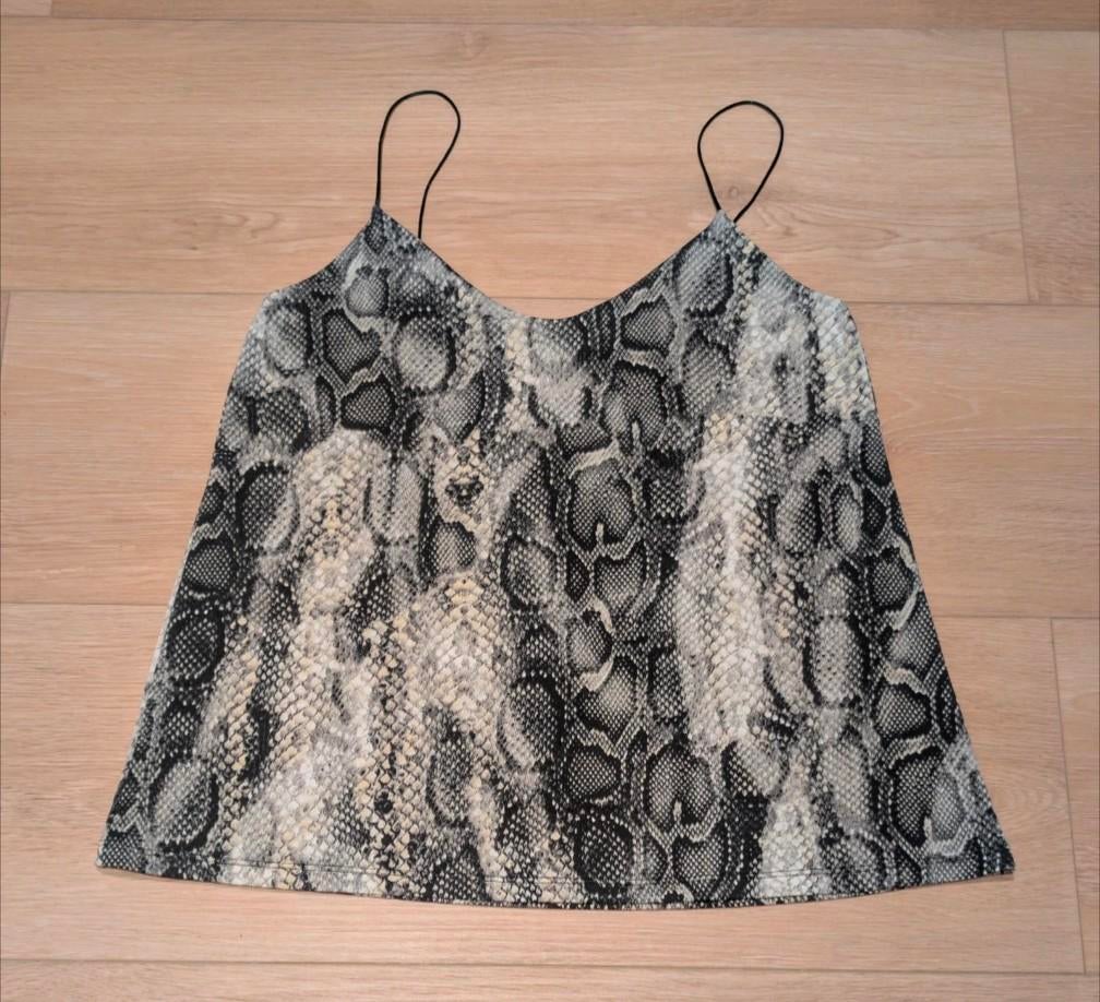 Amisu Spaghettitop Dames - Dierenprint Maat L, Kleding | Dames, Maat 38/40 (M), Ophalen of Verzenden, Zo goed als nieuw, Zonder mouw