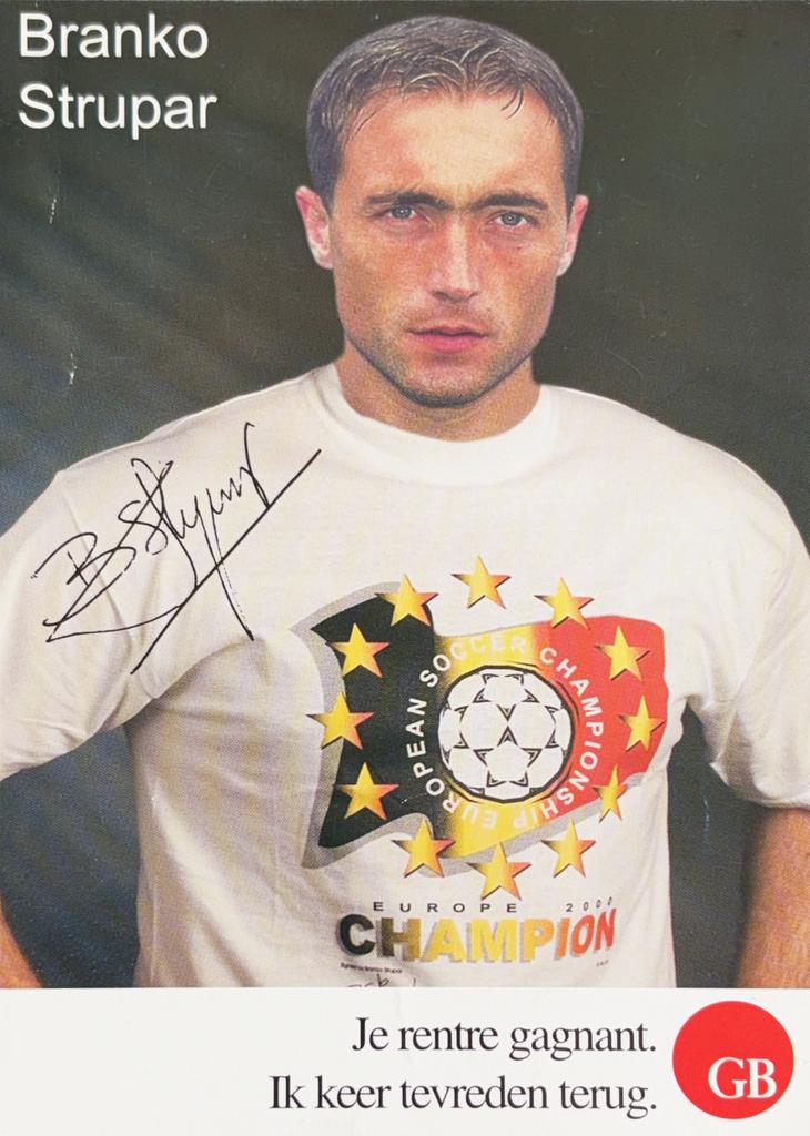 Spelerskaart Branko Strupar - KRC Genk, Verzamelen, Sportartikelen en Voetbal, Verzenden, Zo goed als nieuw, Spelerskaart