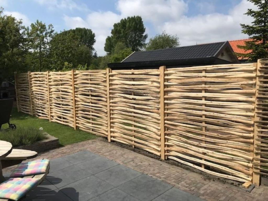 kastanje hekwerk houtenschapenhek robinia palen vlechtscherm, Ophalen of Verzenden, Nieuw, Hout, Tuinhek