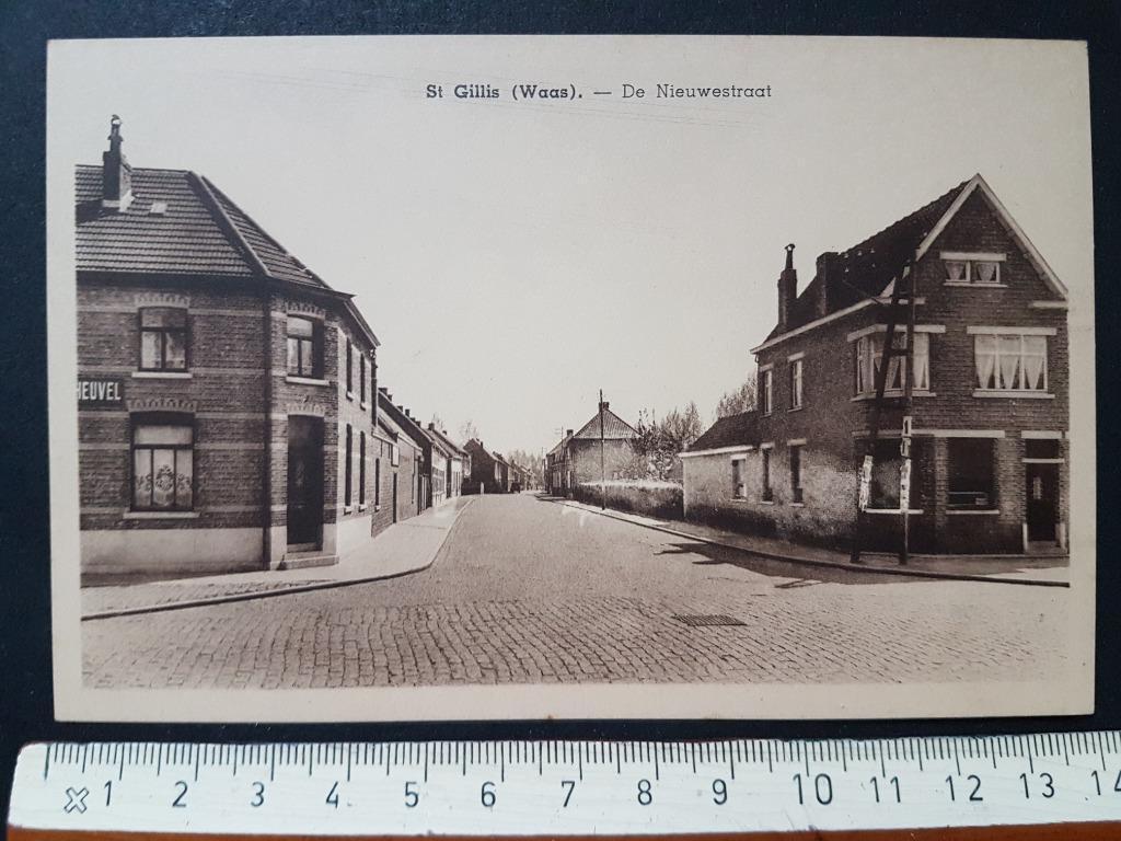 Postkaart St Sint-Gillis-Waas De Nieuwestraat Gilles Waes, Verzamelen, Postkaarten | België, Ophalen of Verzenden, 1920 tot 1940